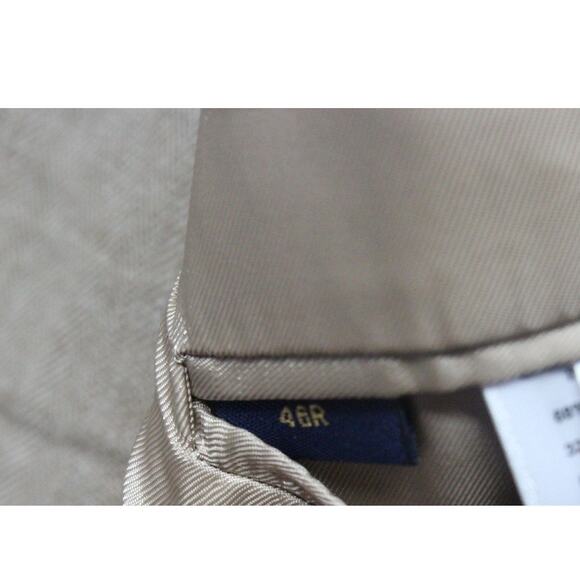 Brooks Brothers Blazer Mens 46R Tan Linen Regent Fit 346 Two Button Sport Coat - Picture 6 of 8